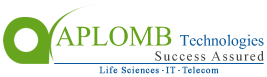 Logo of APLOMB Technologies - Life Sciences , IT , Telecom - Sucess Assured.